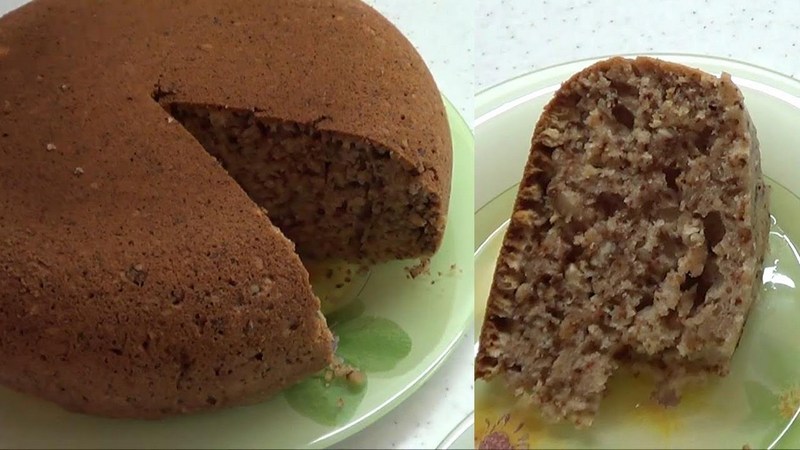 Ореховый пирог со сгущенкой в мультиварке