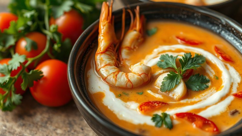 Тайский кисло-острый суп Том Ям с креветками и шампиньонами: рецепт