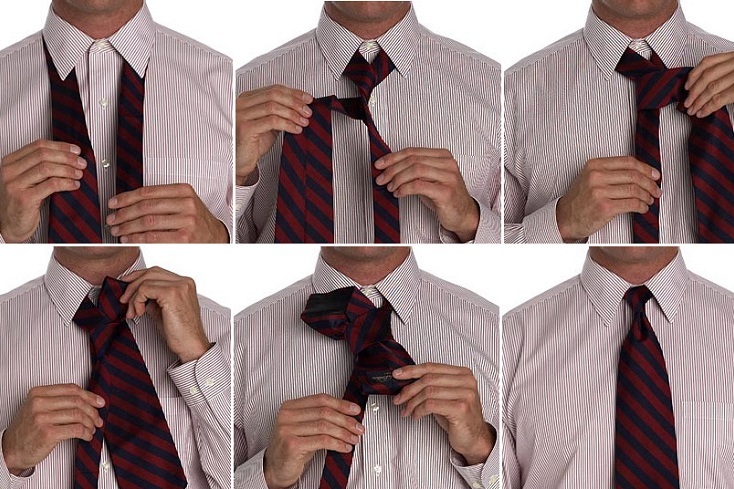 Как завязывать галстук.Простой узел