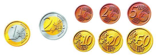 Как выглядят монеты Евро (их изображение)?