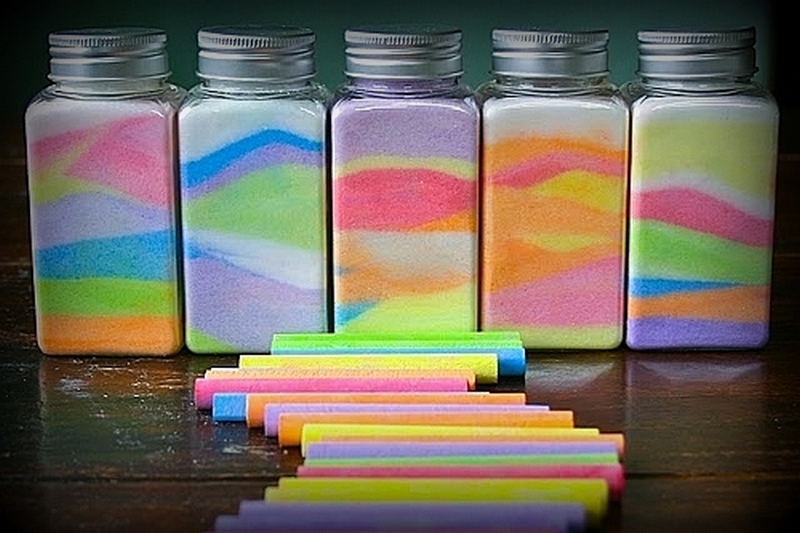 Как сделать цветную соль для декорирования