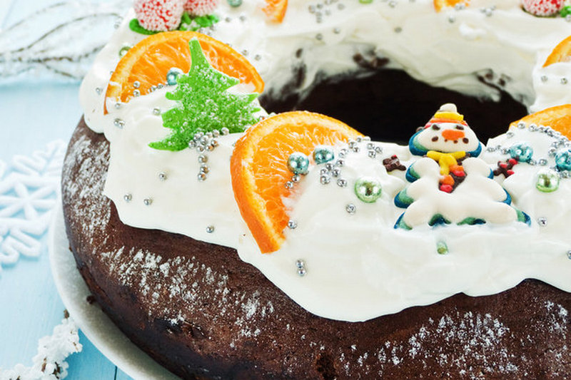 Вкусный и безумно ароматный праздничный десерт: шоколадно-апельсиновый кекс