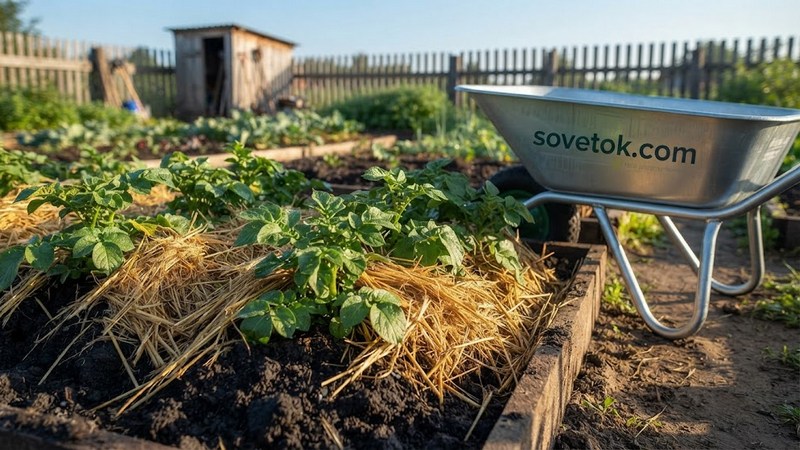 Картофель под соломой: как вырастить урожай, забыв про лопат...